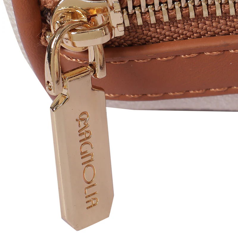 Magnolia Signature Barrel Duffle White &amp;amp; Caramel Brown - Image 2